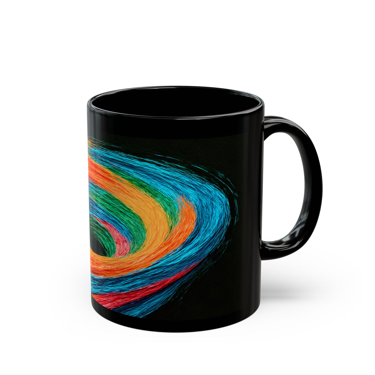 Vibrant Swirl Ceramic Mug - Cyclone Design
