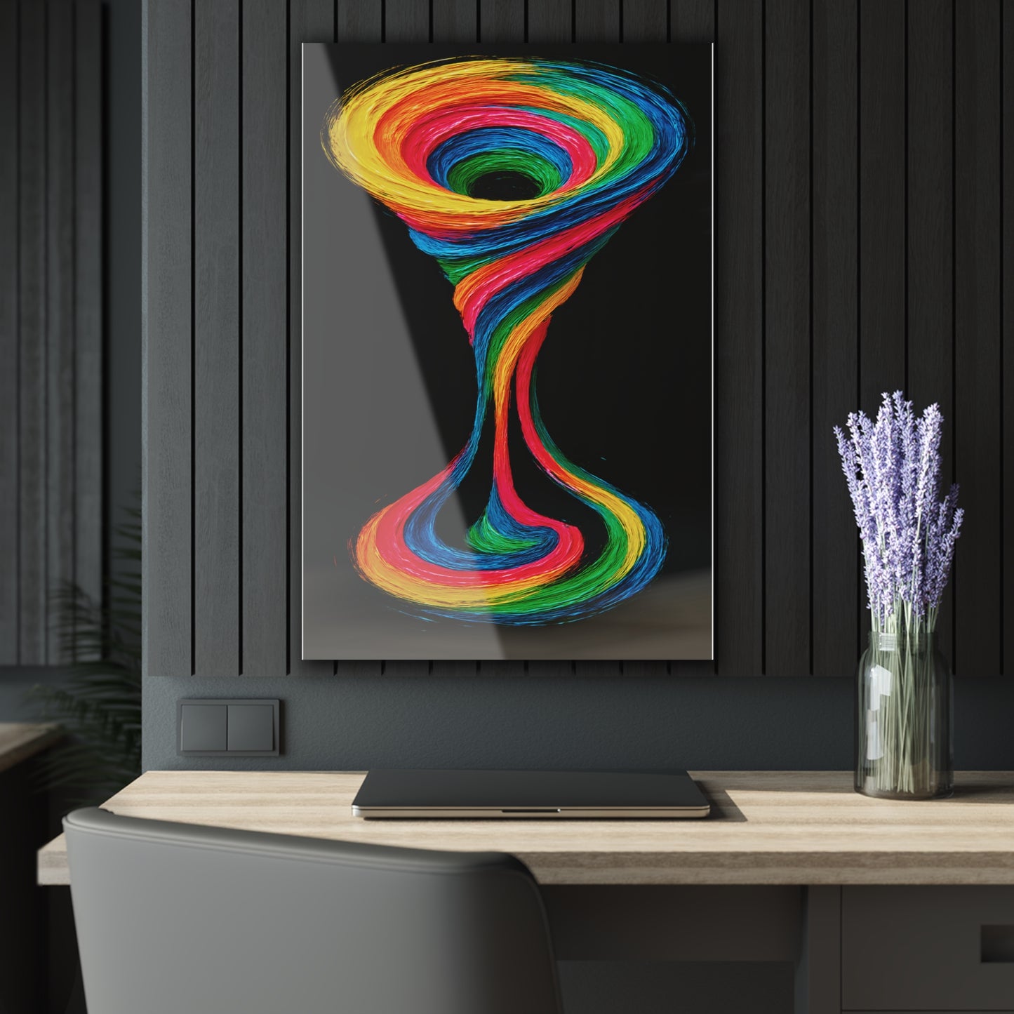 Vibrant Acrylic Wall Art - Cyclone Design