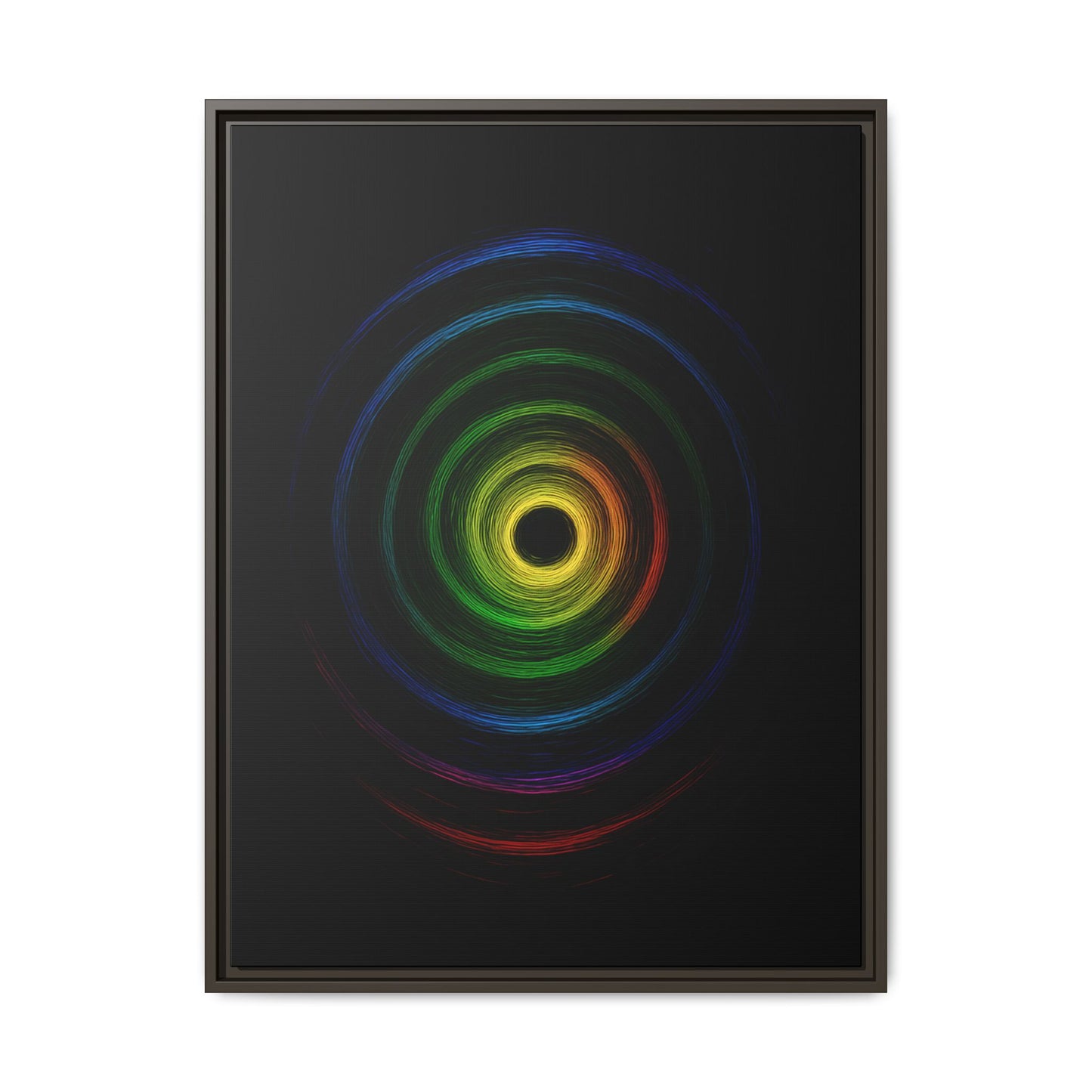 Framed Colorful Ripple Art Print - Cyclone Design
