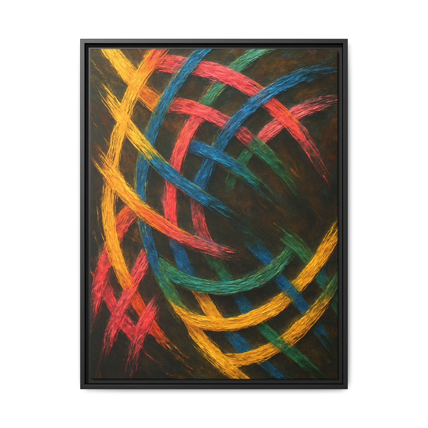 Multi-Color Wave Canvas Art - Weave Design