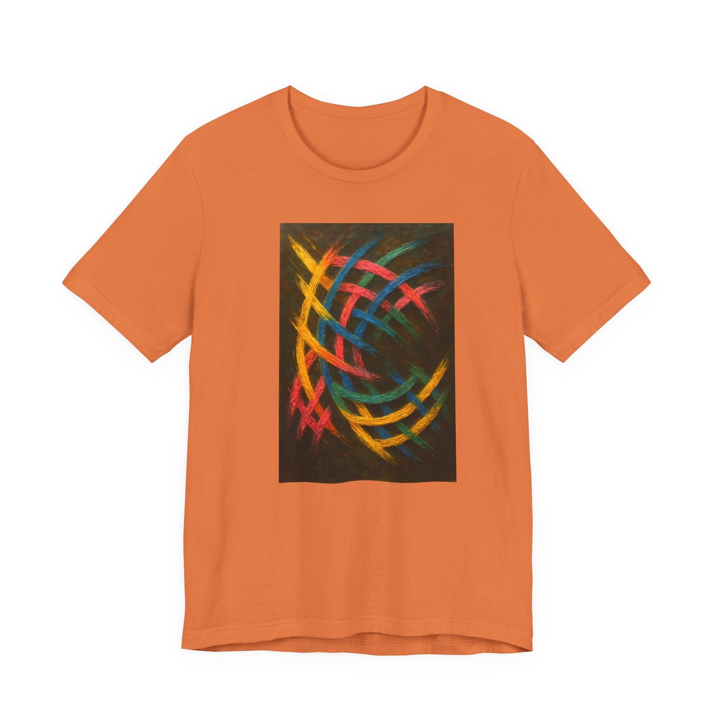 Colorful Abstract Art Tee for Creative Souls - Weave Design