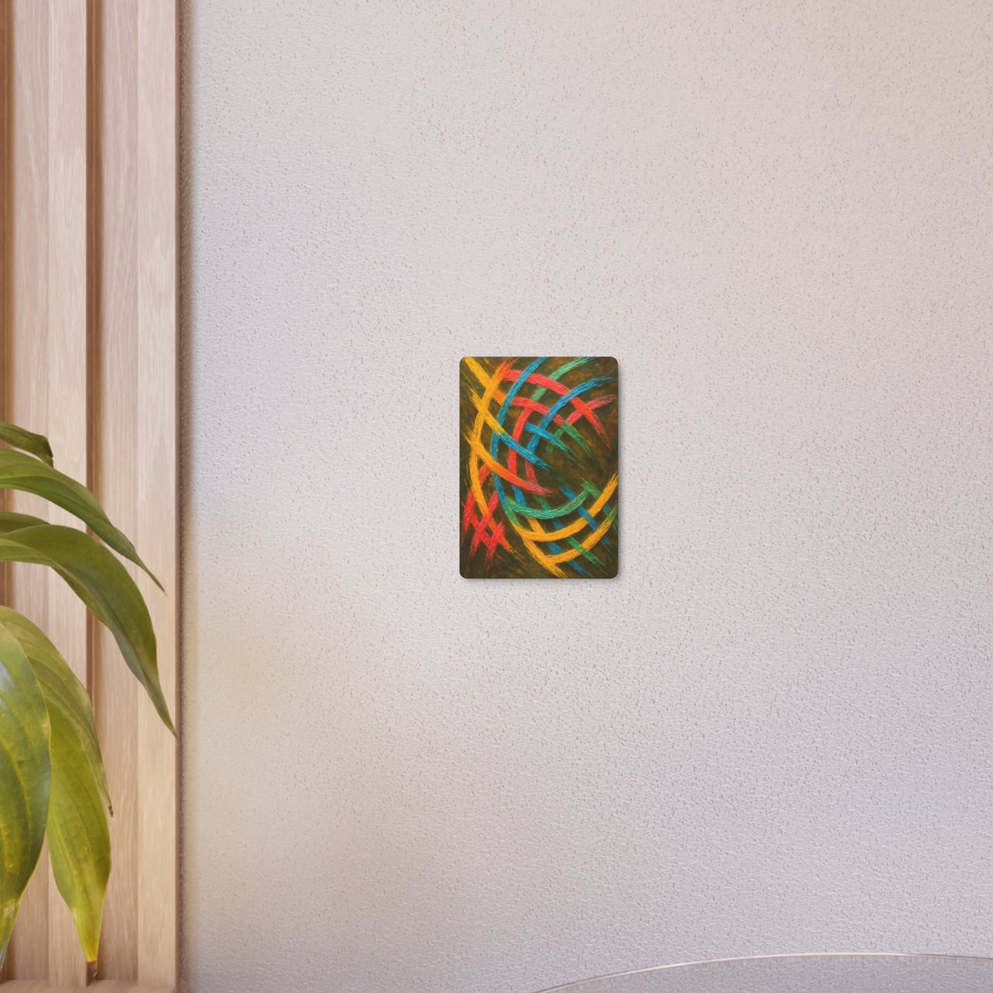 Vibrant Metal Weave Art Print