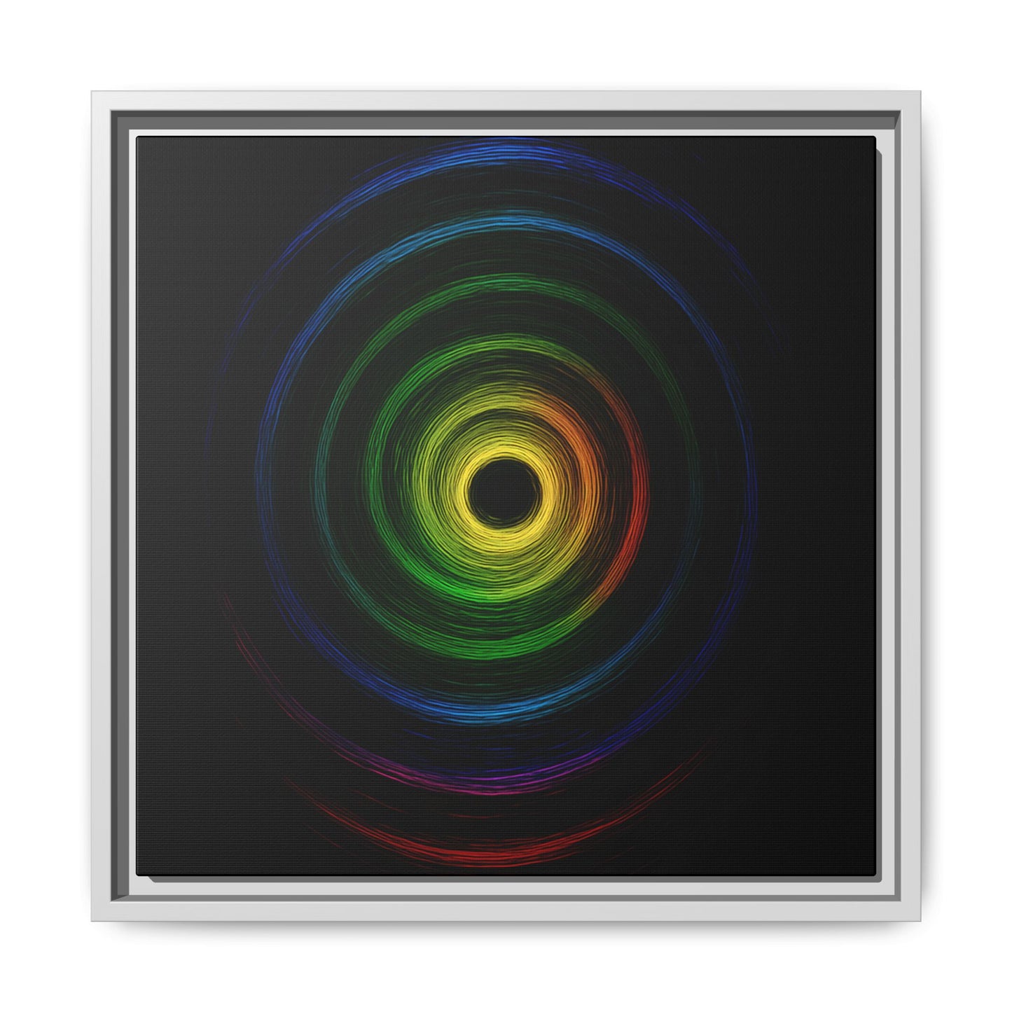 Framed Colorful Ripple Art Print - Cyclone Design