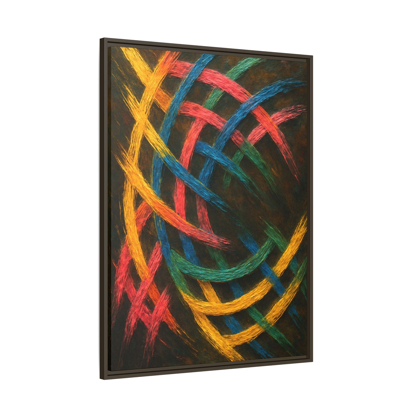 Multi-Color Wave Canvas Art - Weave Design