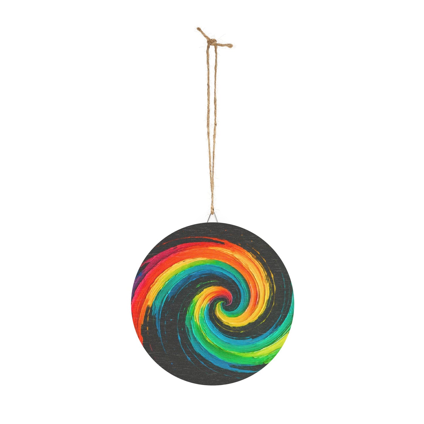Colorful Swirl Wood Art - Cyclone Design