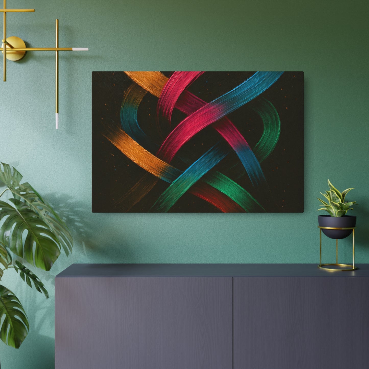 Modern Home Metal  WallArt - Weave Design