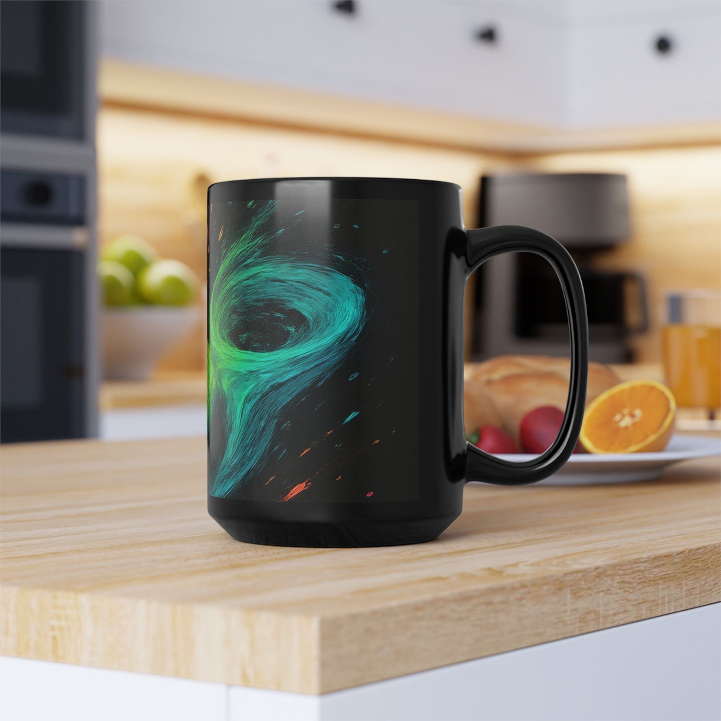 Vibrant Abstract Swirl Coffee Mug - Cyclone Design