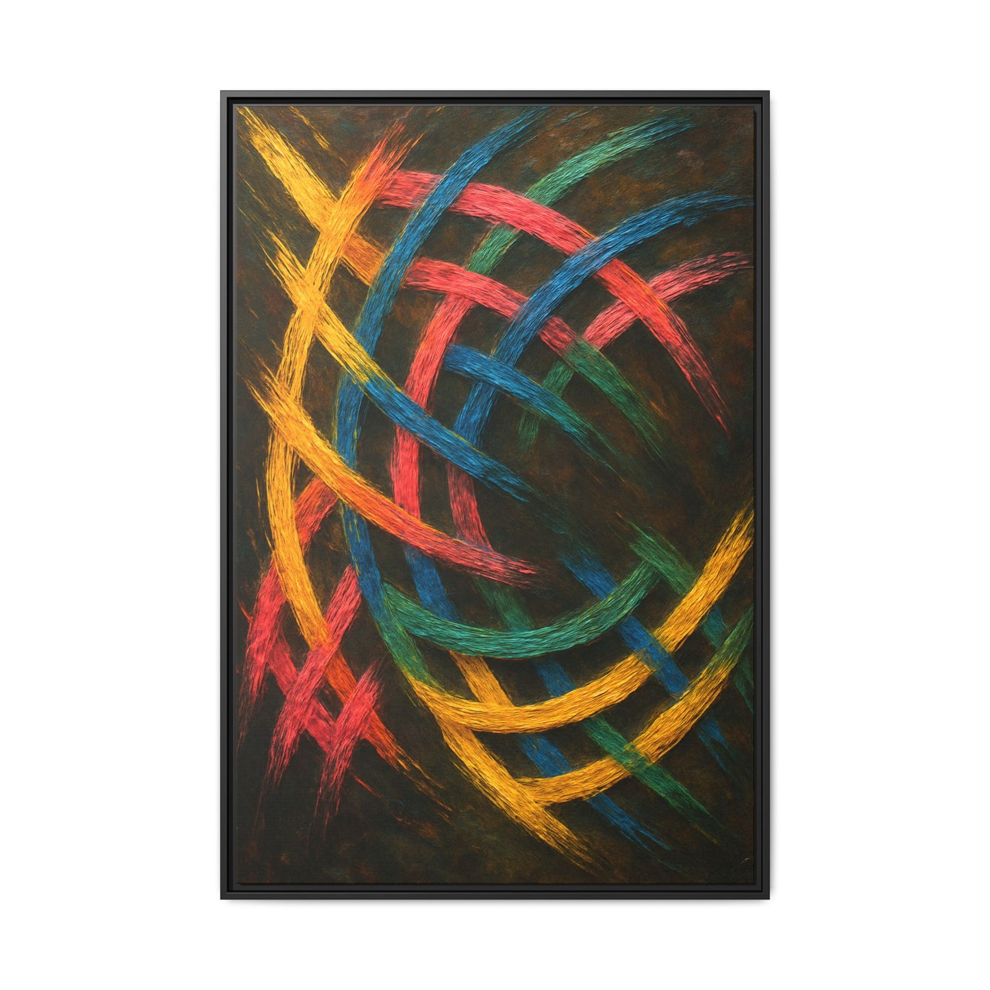 Multi-Color Wave Canvas Art - Weave Design