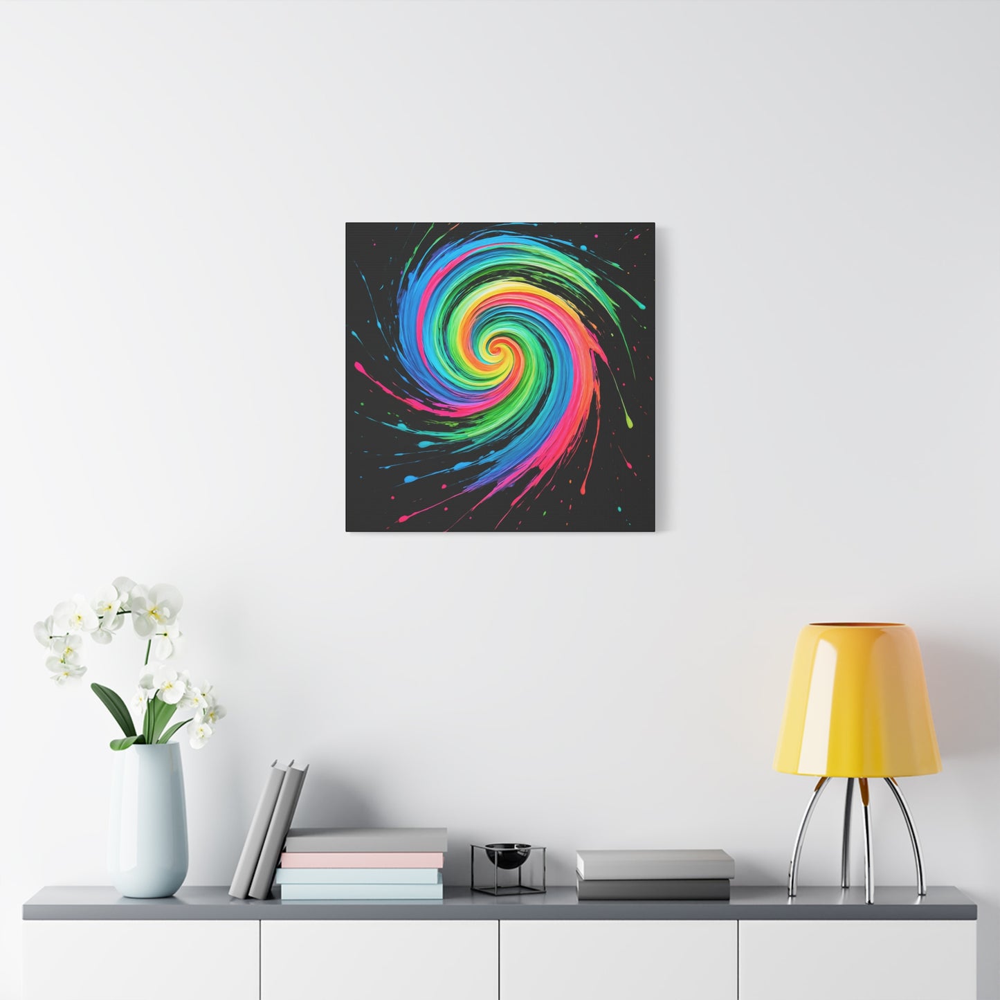 Vibrant Swirl Canvas Art - Melt Design