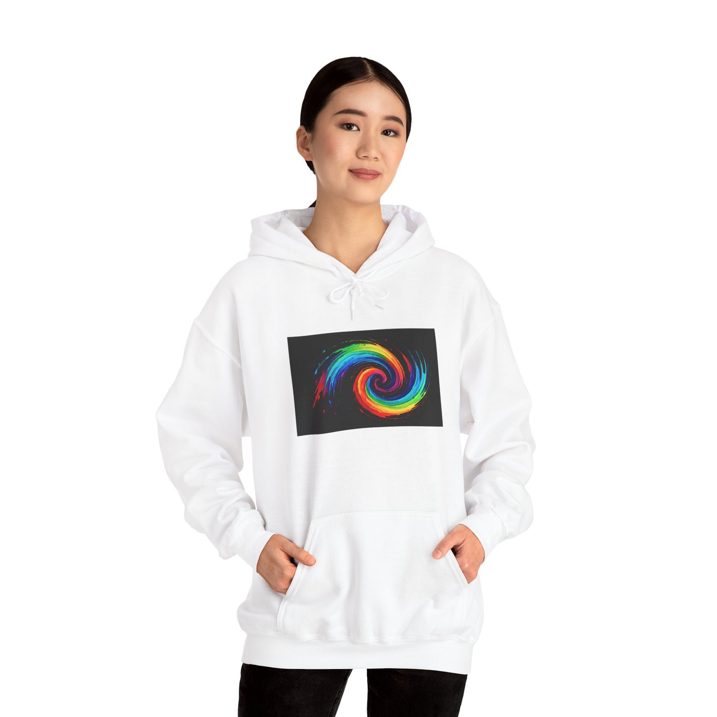 Colorful Swirl Hooded Sweatshirt - Cyclone Design