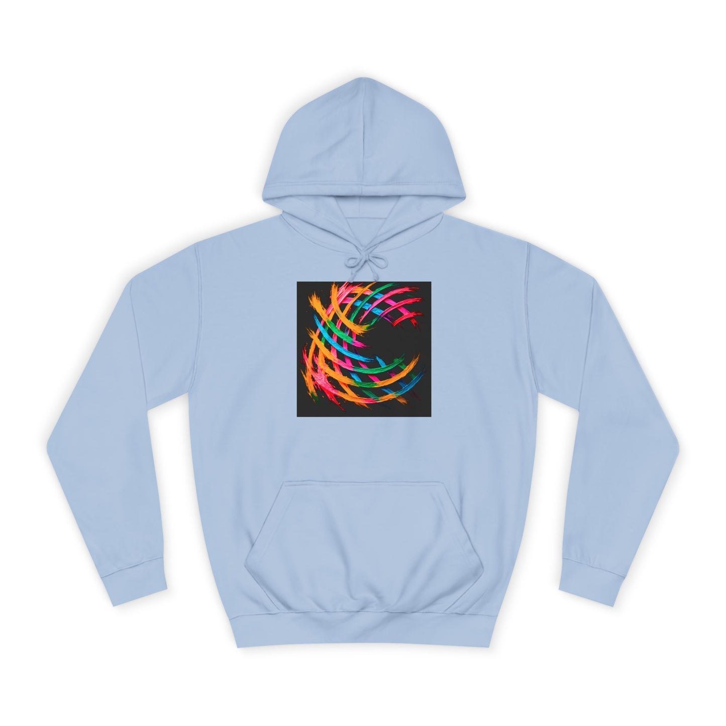 Colorful Swirl Unisex College Hoodie - Weave Design