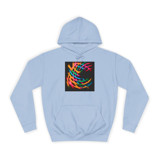 Colorful Swirl Unisex College Hoodie - Weave Design