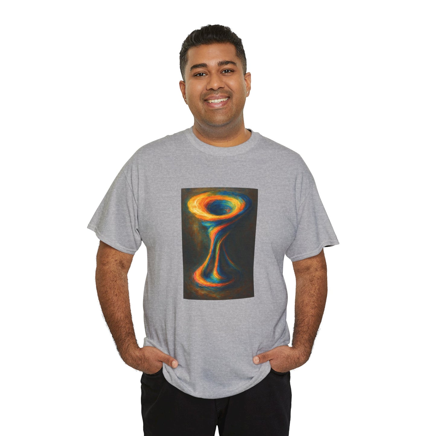 Casual Wear Colorful Abstract Art Unisex Tee - Cyclone Design