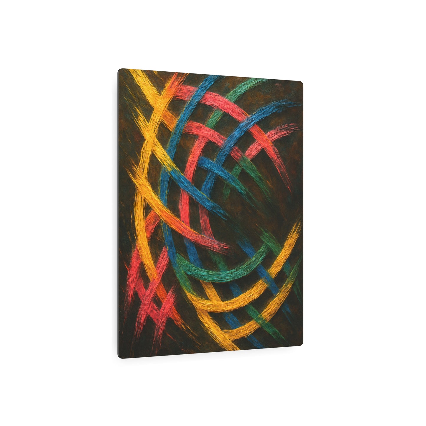 Vibrant Metal Art Sign - Weave Design