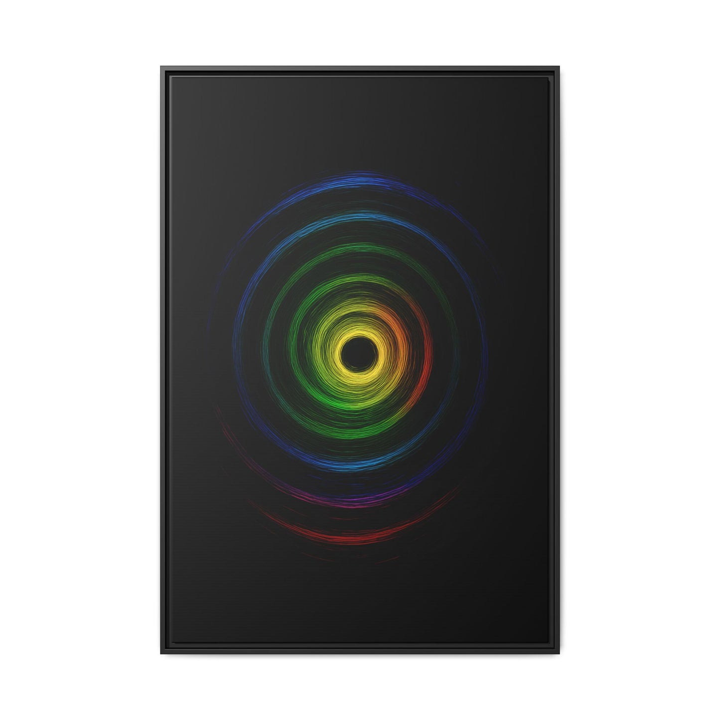 Framed Colorful Ripple Art Print - Cyclone Design