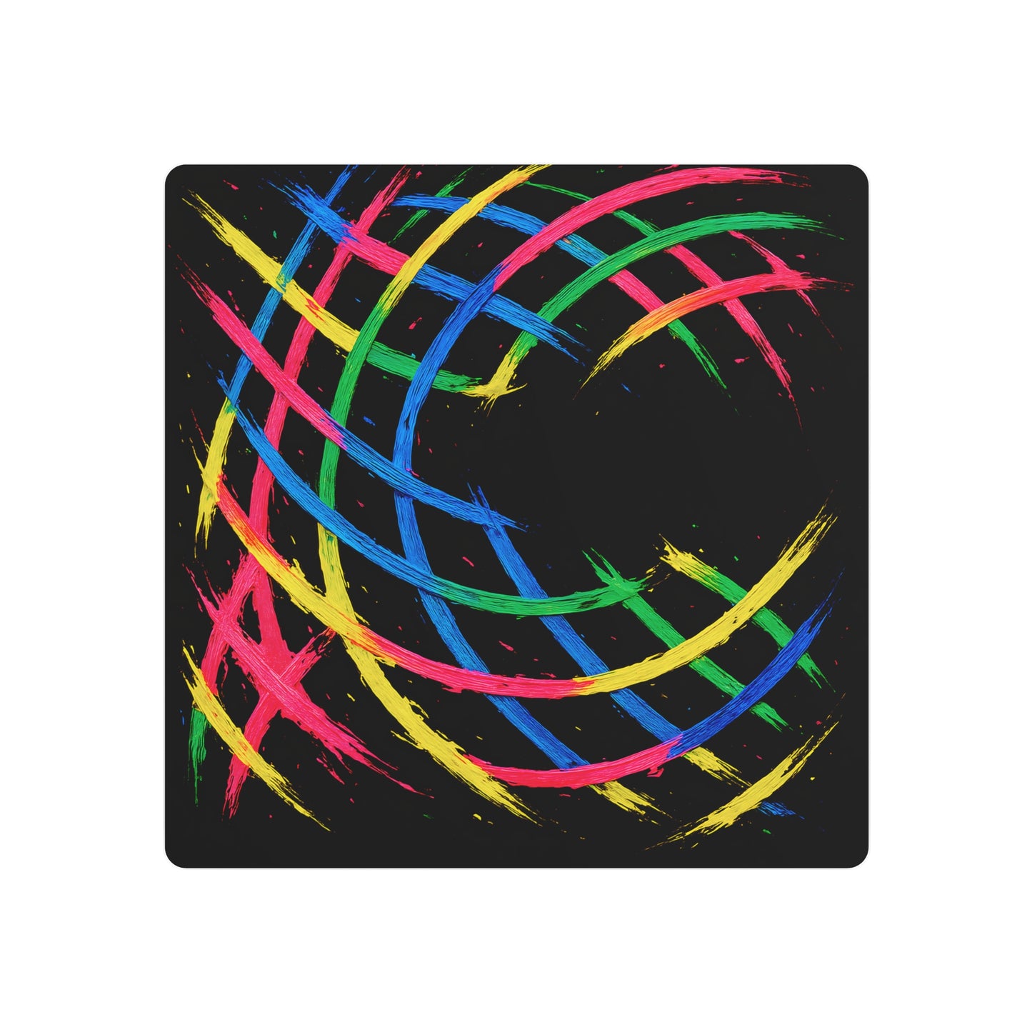 Vibrant Abstract Metal WallArt - Weave Design