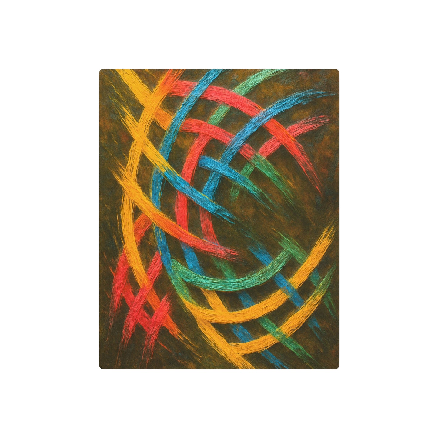 Vibrant Metal Weave Art Print
