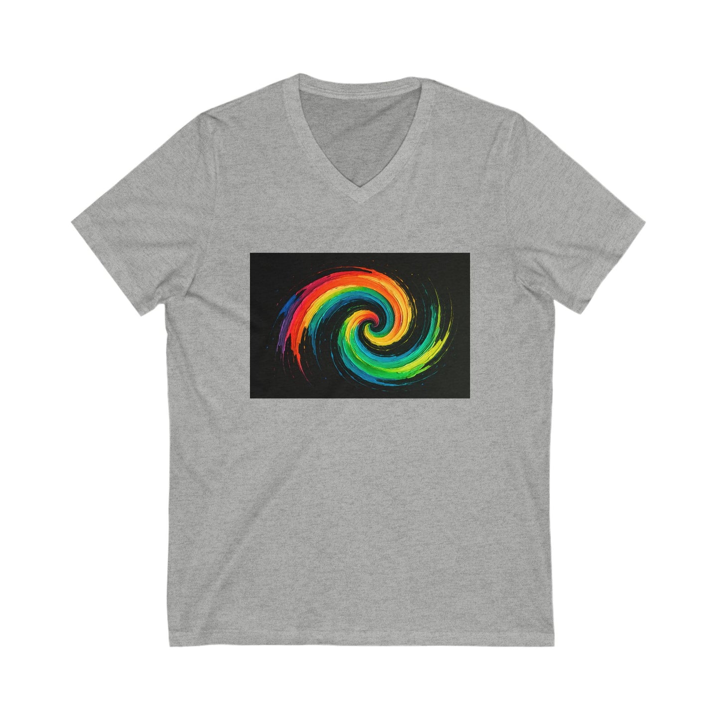 Unisex Spiral V-Neck Tee -  Cyclone Design