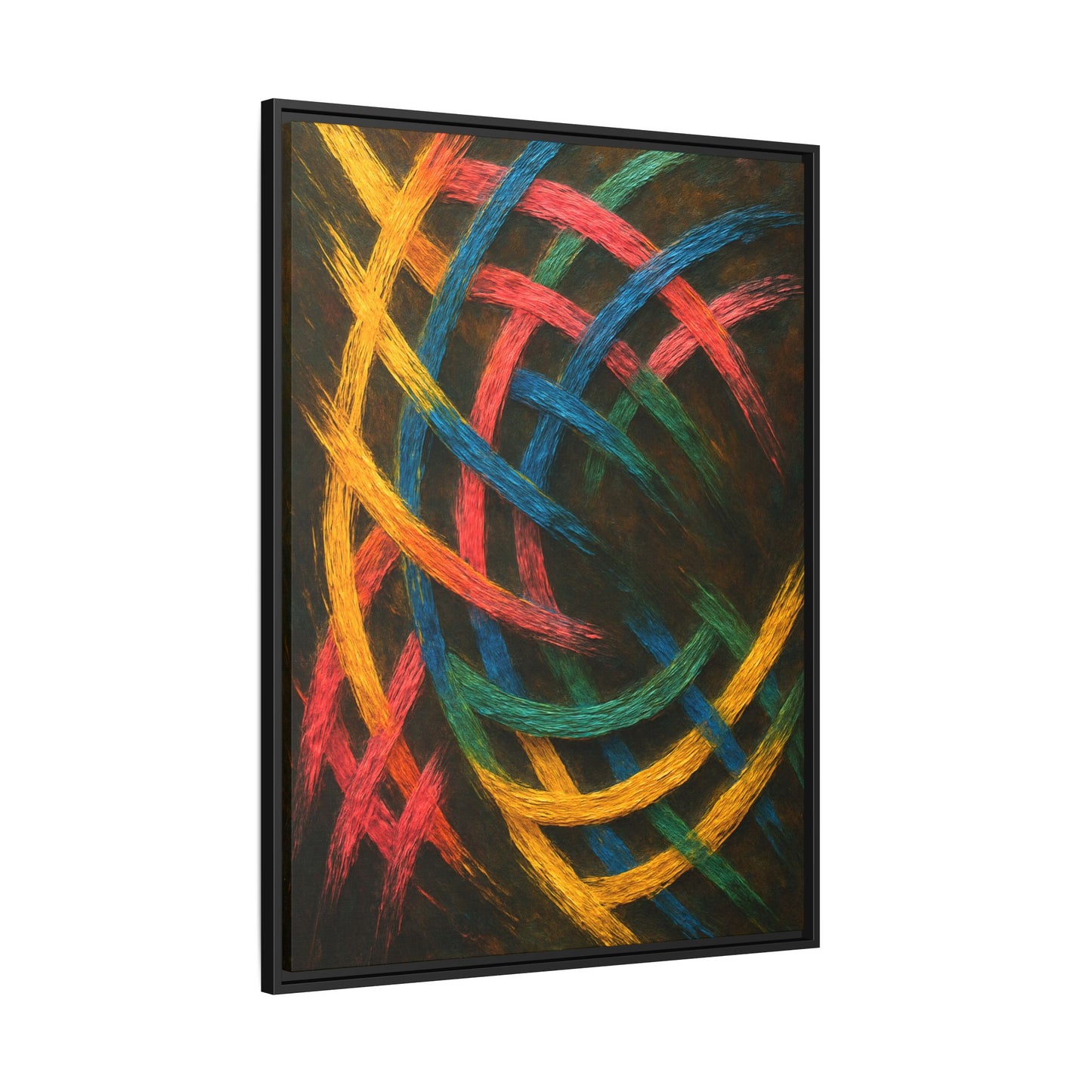 Multi-Color Wave Canvas Art - Weave Design