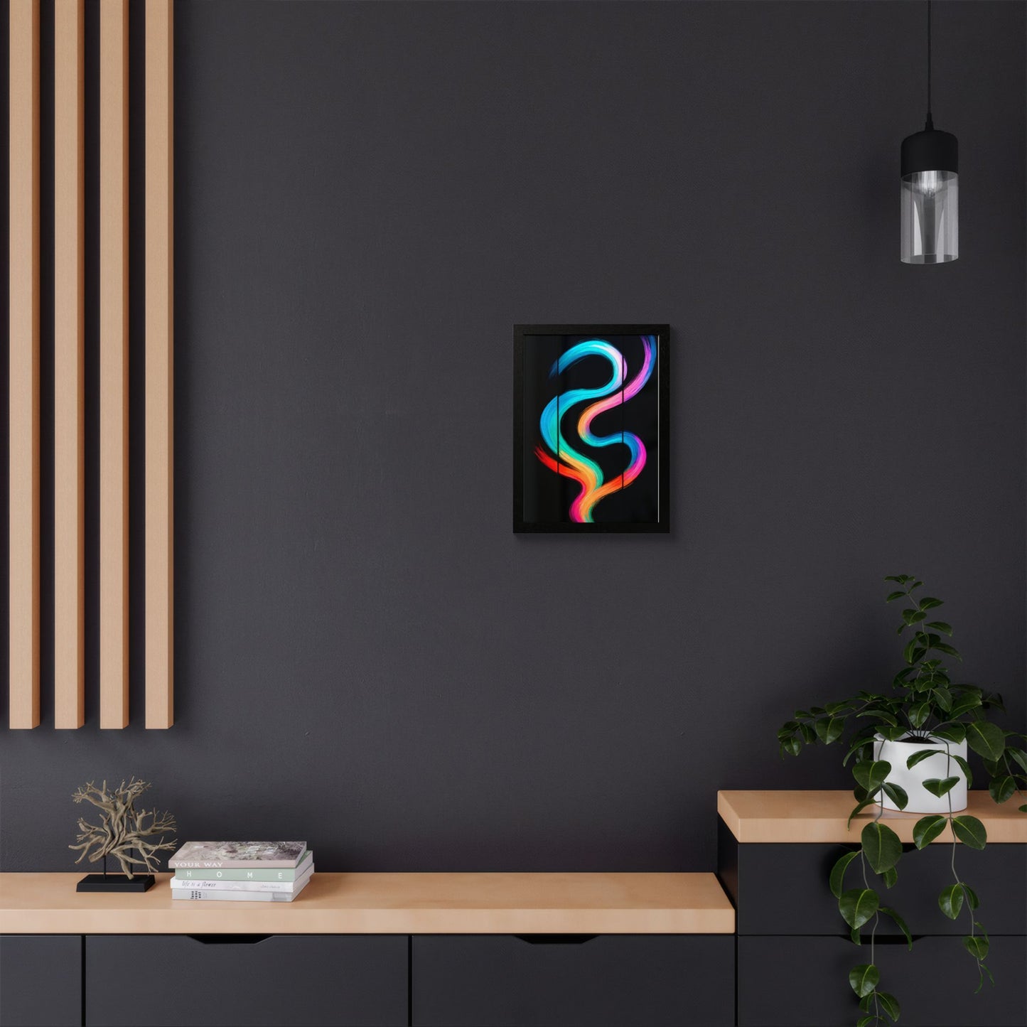 Colorful Framed Wall Art - Weave Design