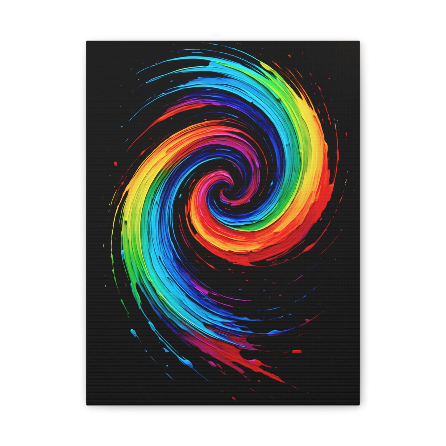 Colorful Swirl Canvas Art - Cyclone Design