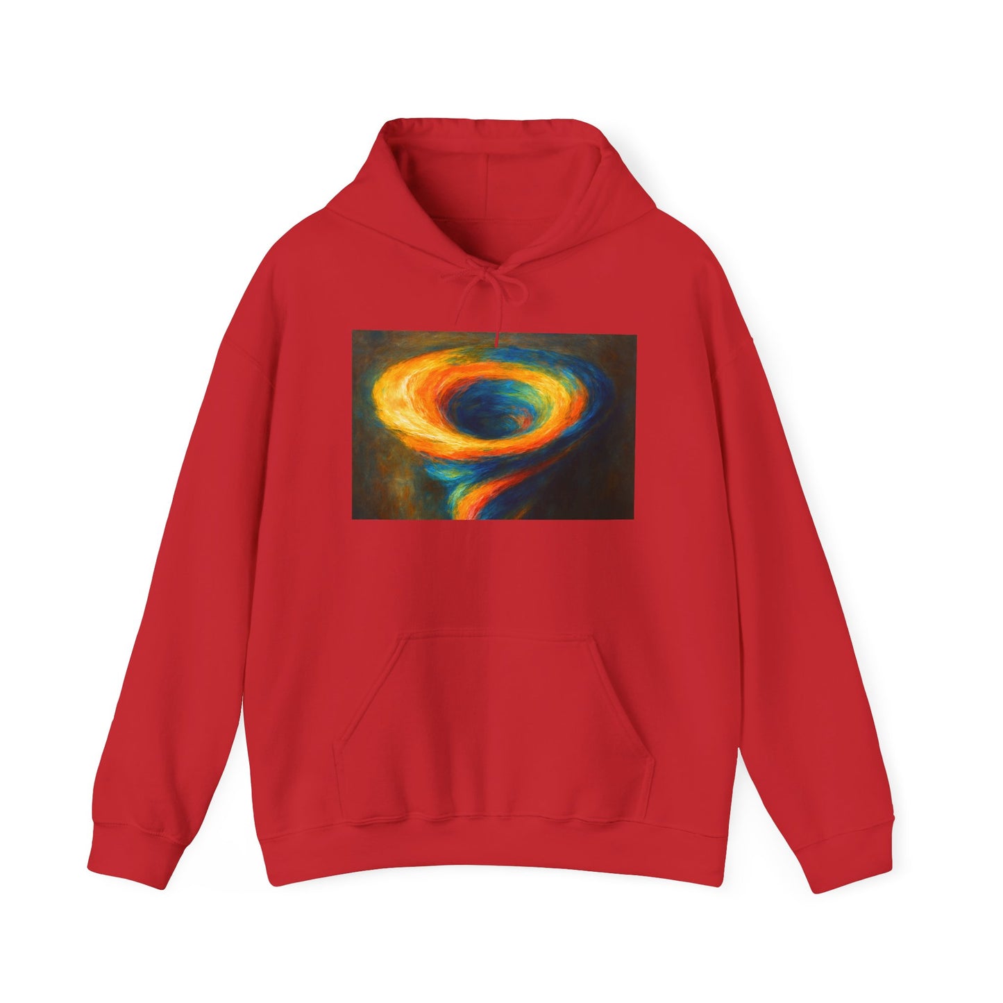 Colorful Whirlwind Unisex Hoodie - Cyclone Design