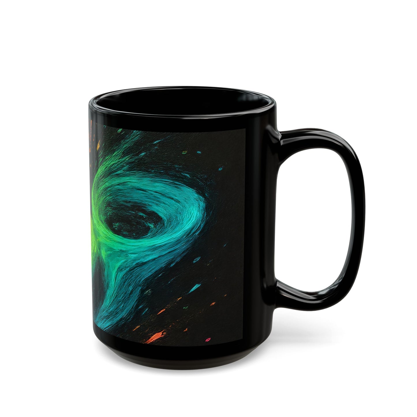 Vibrant Abstract Swirl Coffee Mug - Cyclone Design