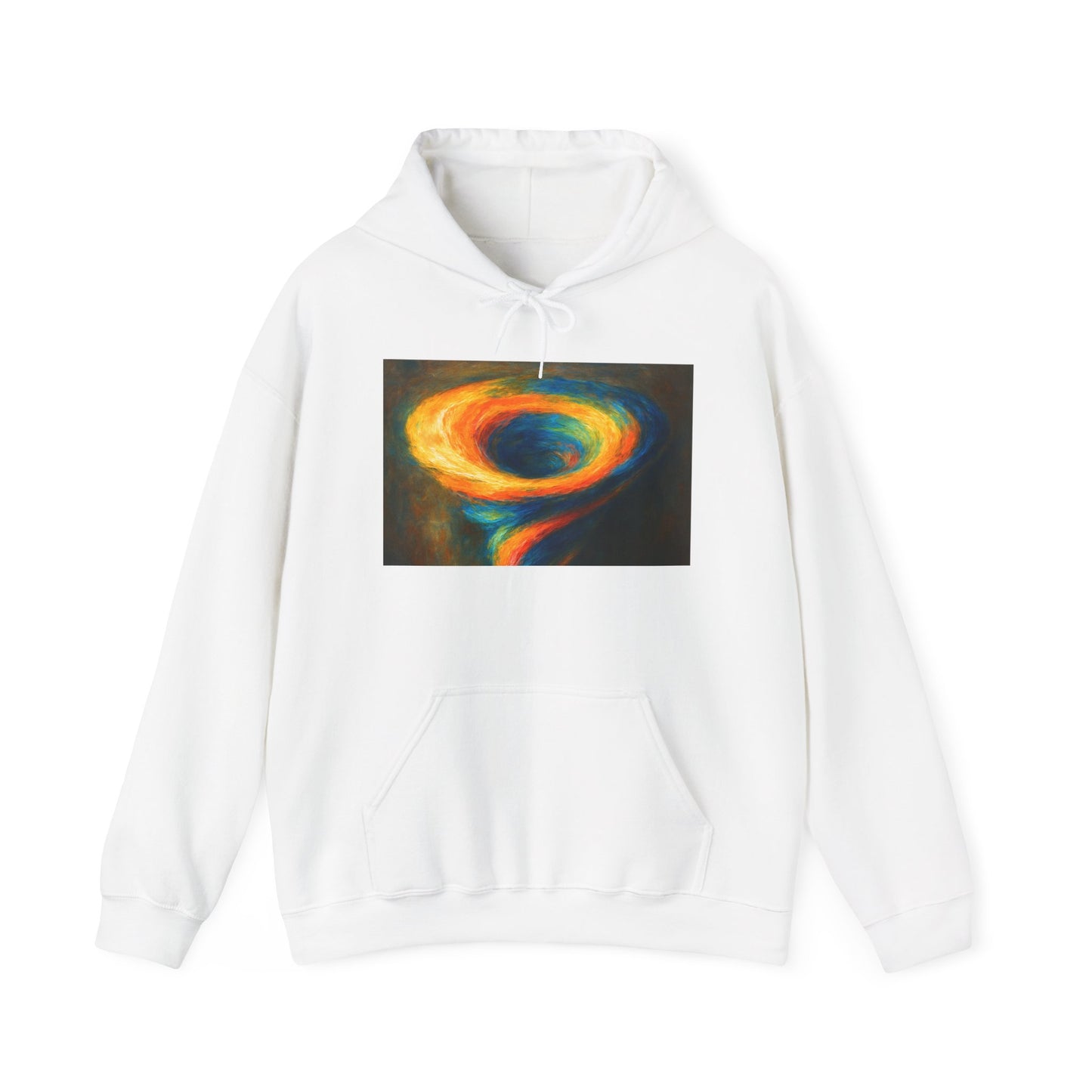 Colorful Whirlwind Unisex Hoodie - Cyclone Design