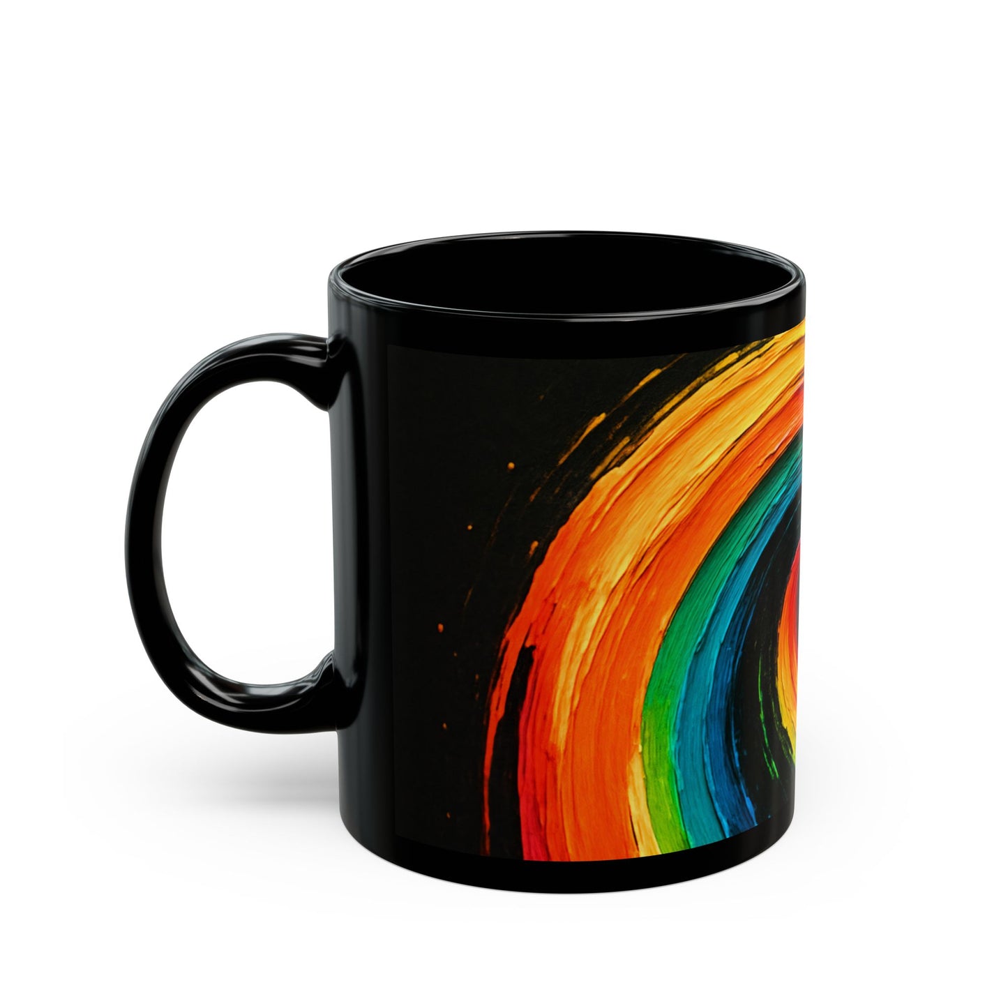 Black Coffee Mug - Cyclone Design