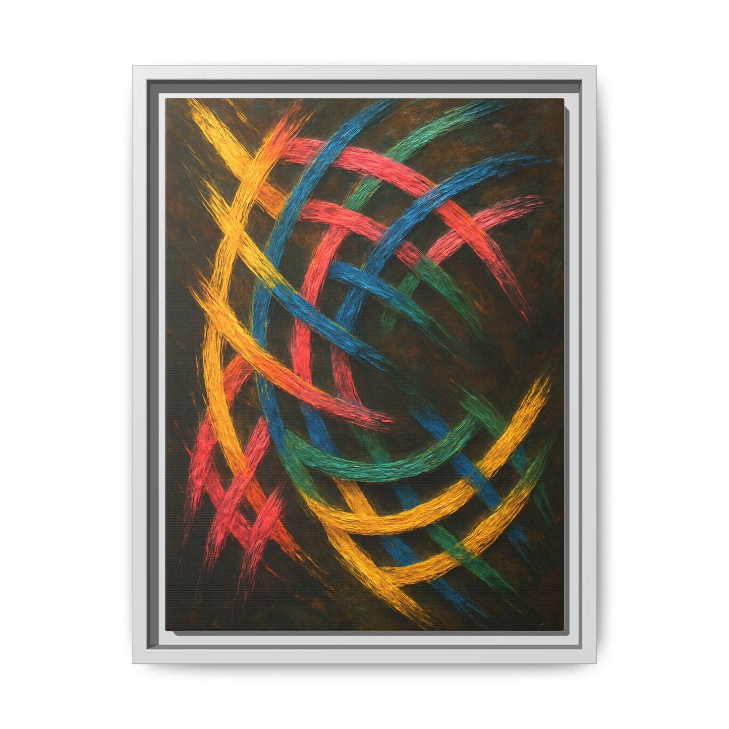 Multi-Color Wave Canvas Art - Weave Design