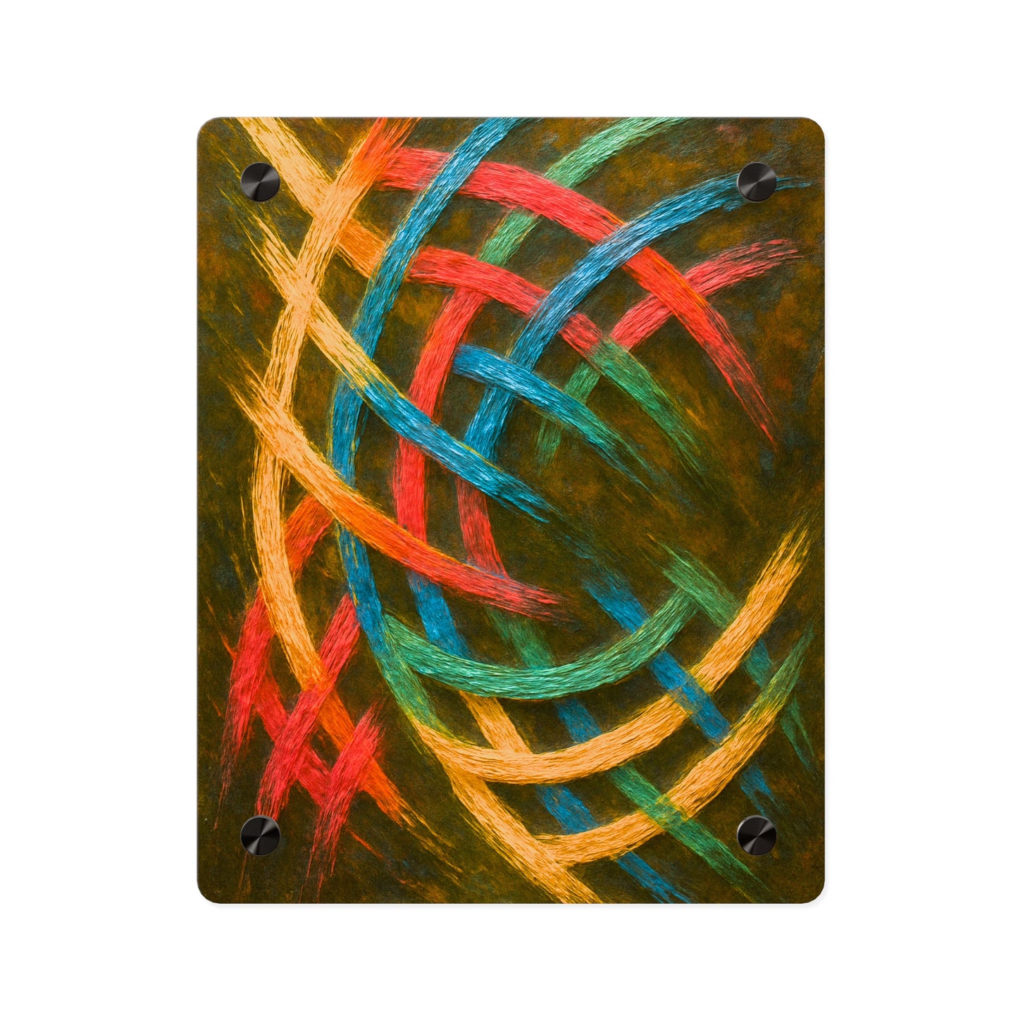Vibrant Weave Acrylic Wall Art