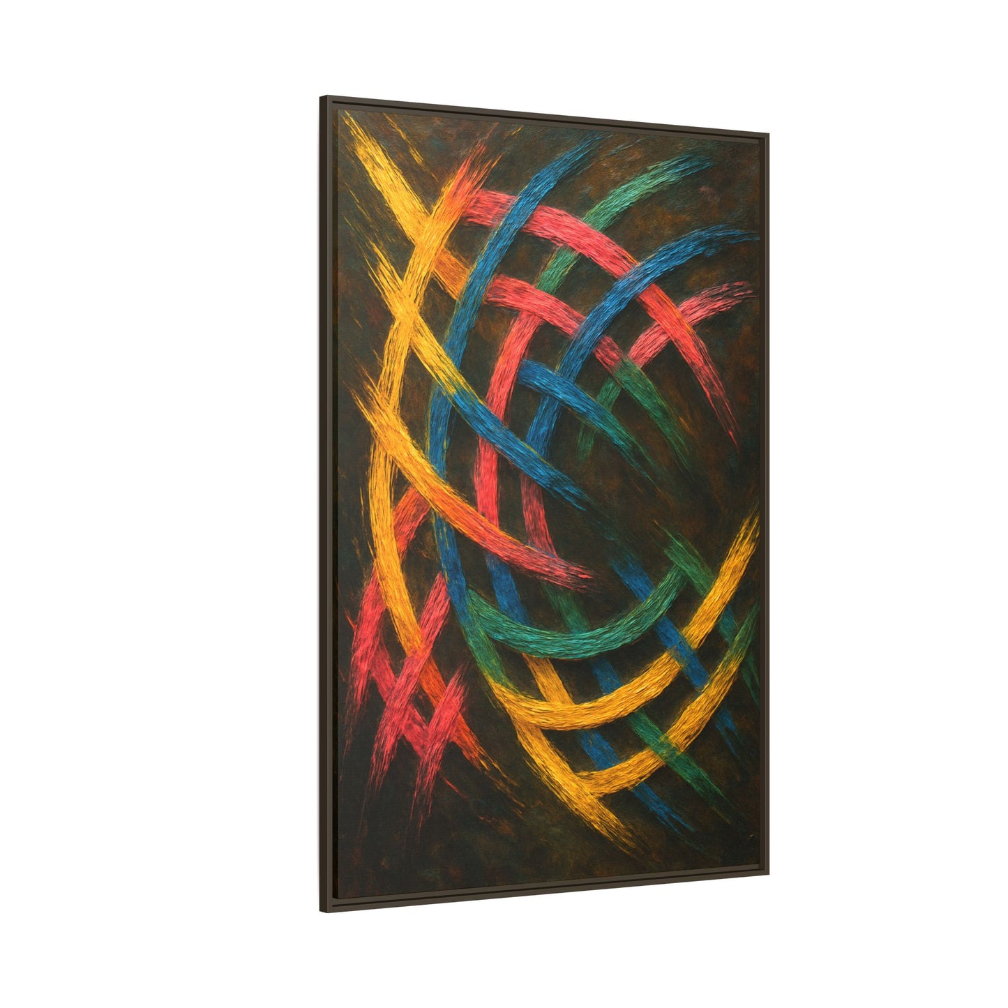 Multi-Color Wave Canvas Art - Weave Design