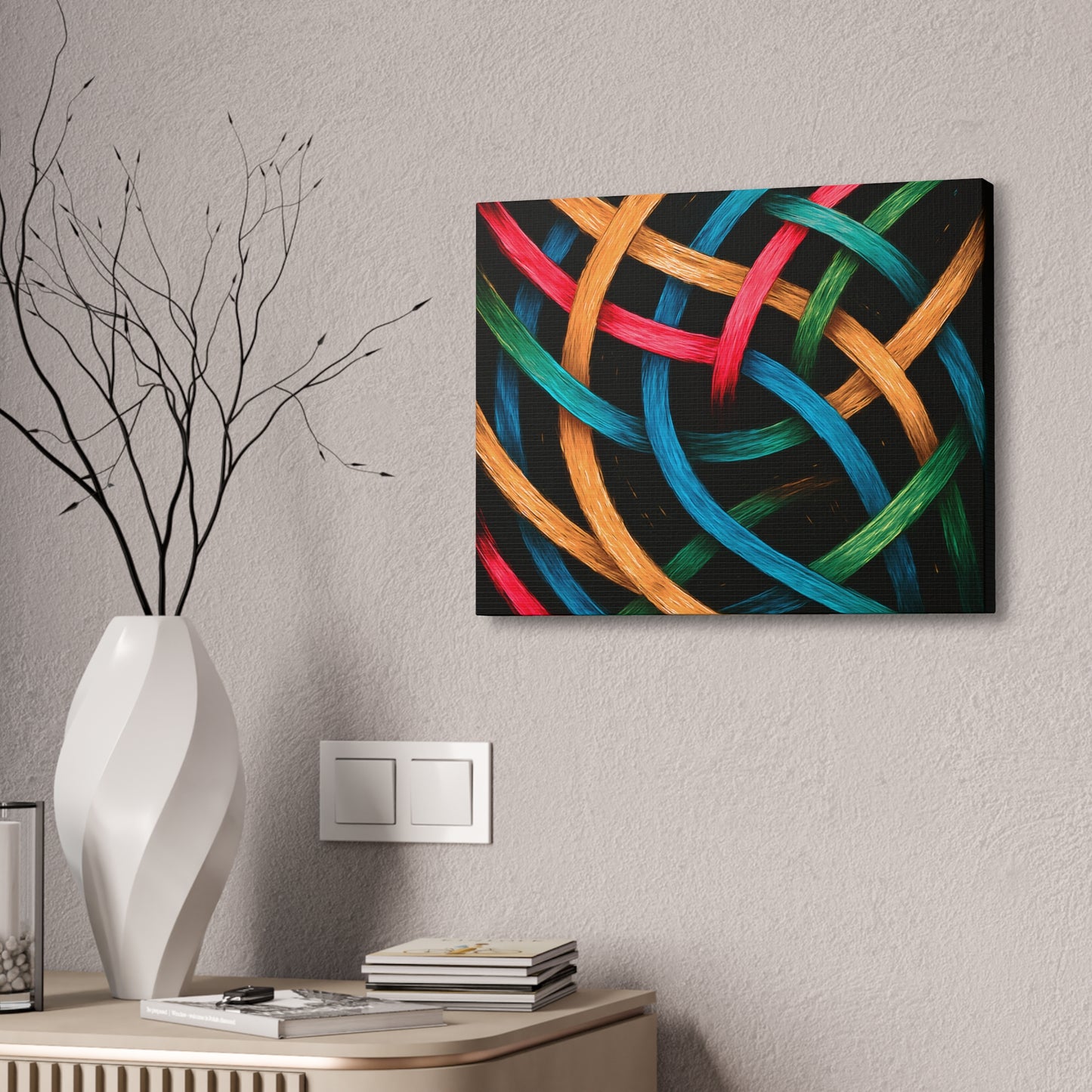 Modern Wall Hanging Canvas Art - Weave Design