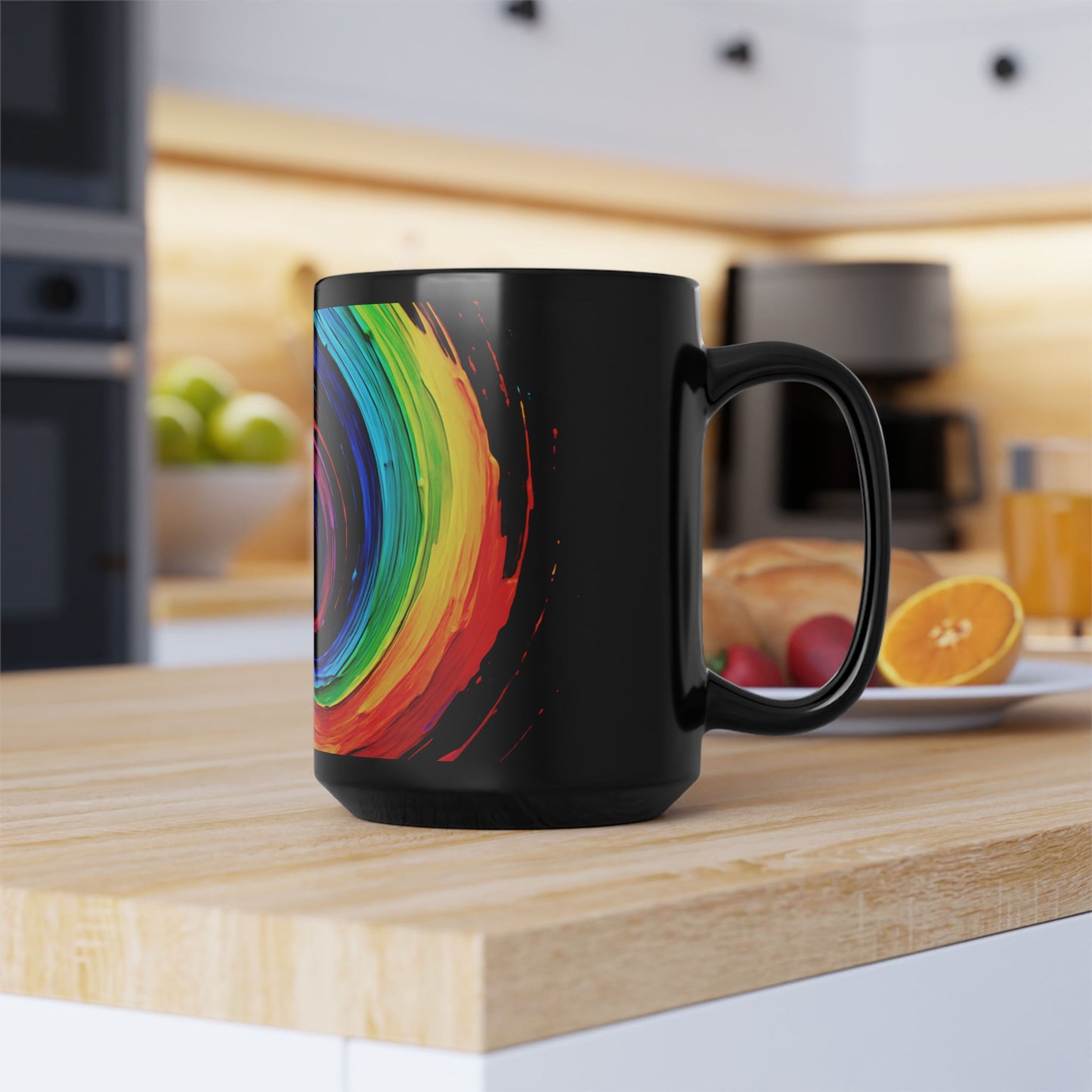 Vibrant Coffee Mug for Artists - Cyclone Design