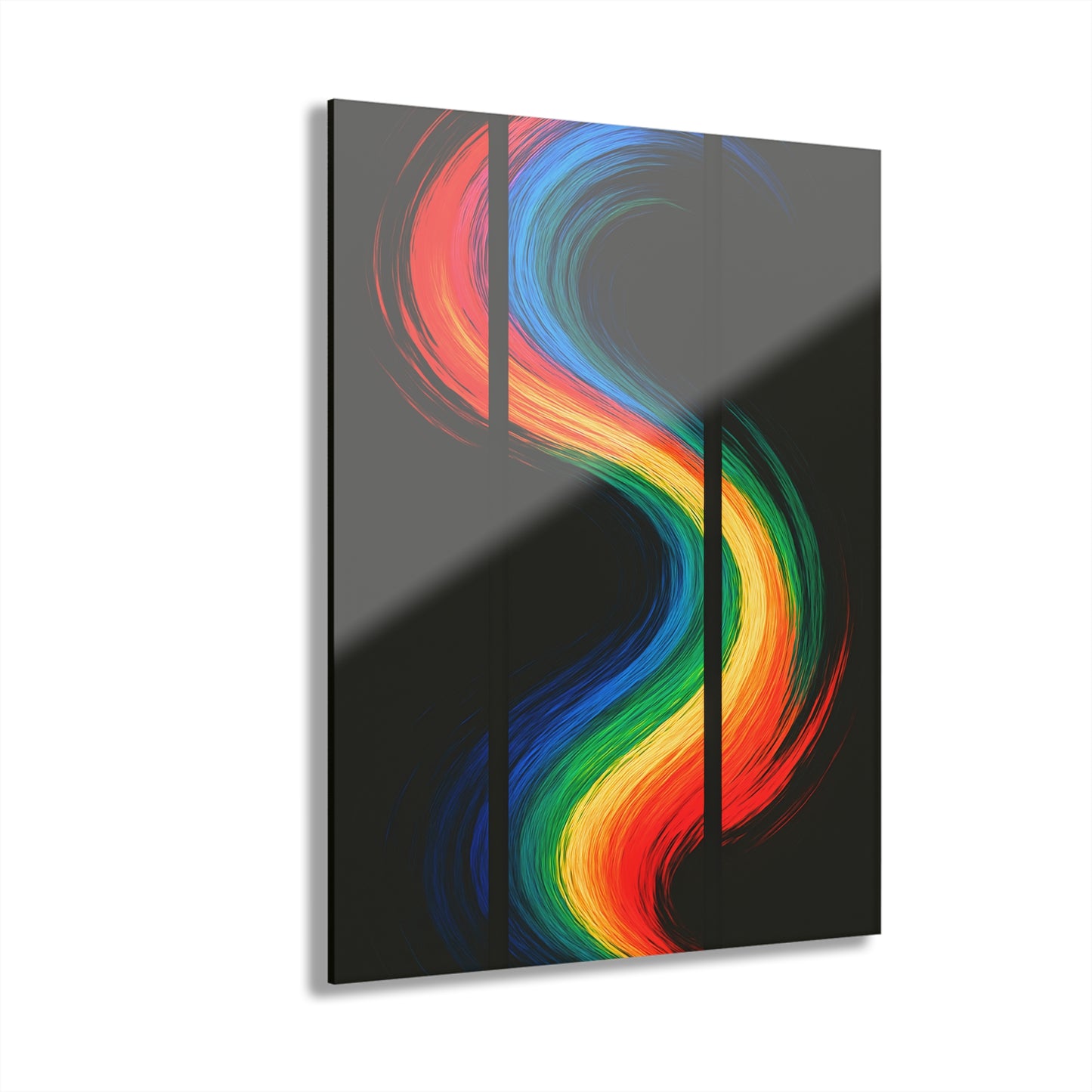 Vibrant Abstract Acrylic Wall Art Print - Weave Design