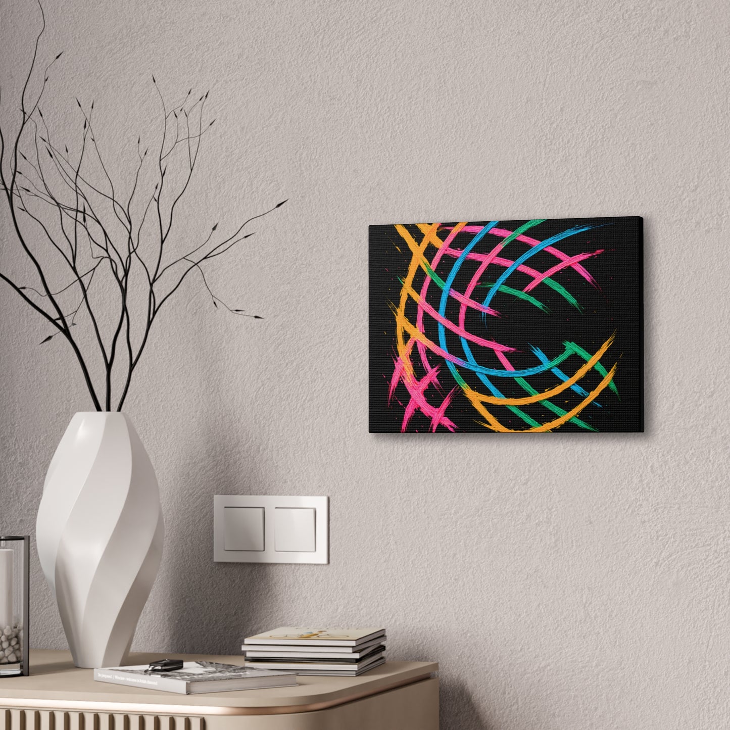 Vibrant Art Canvas Print - Weave Design