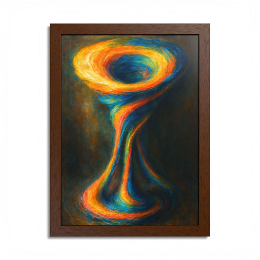 Multi-Color Wooden Framed Art Print - Cyclone Design