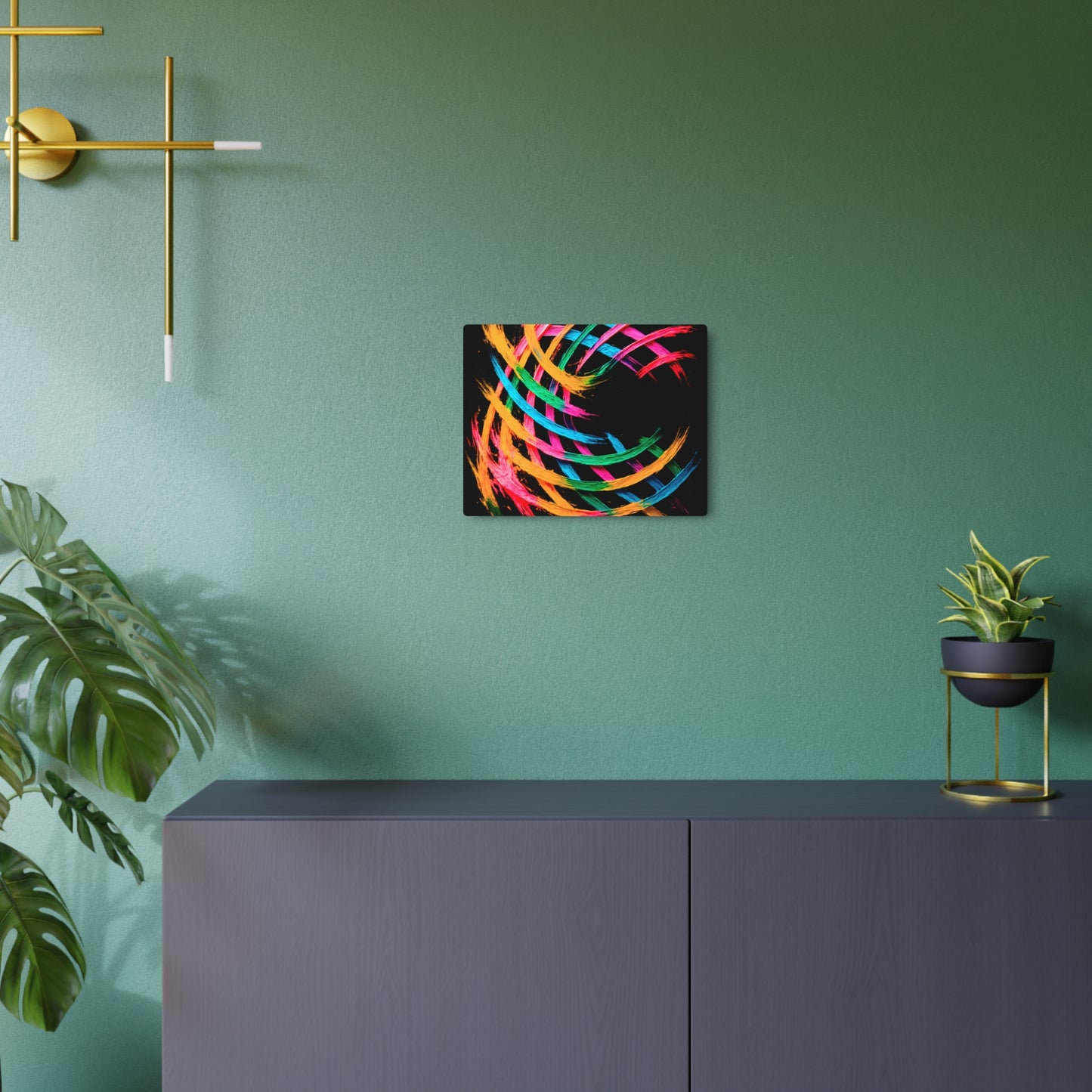 Colorful Abstract Metal Art - Weave Design