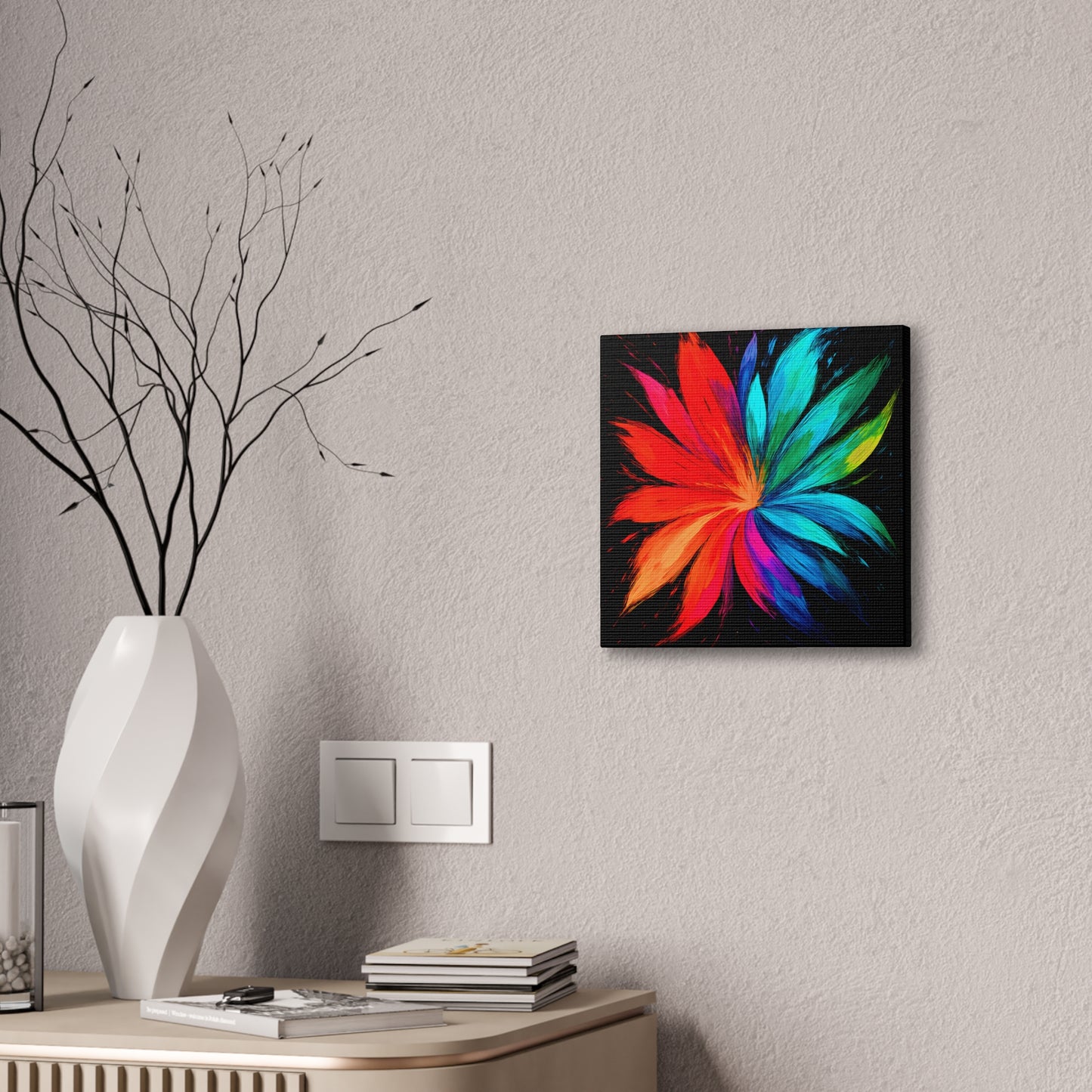 Modern Home Accent Floral Canvas Art - Melt Design