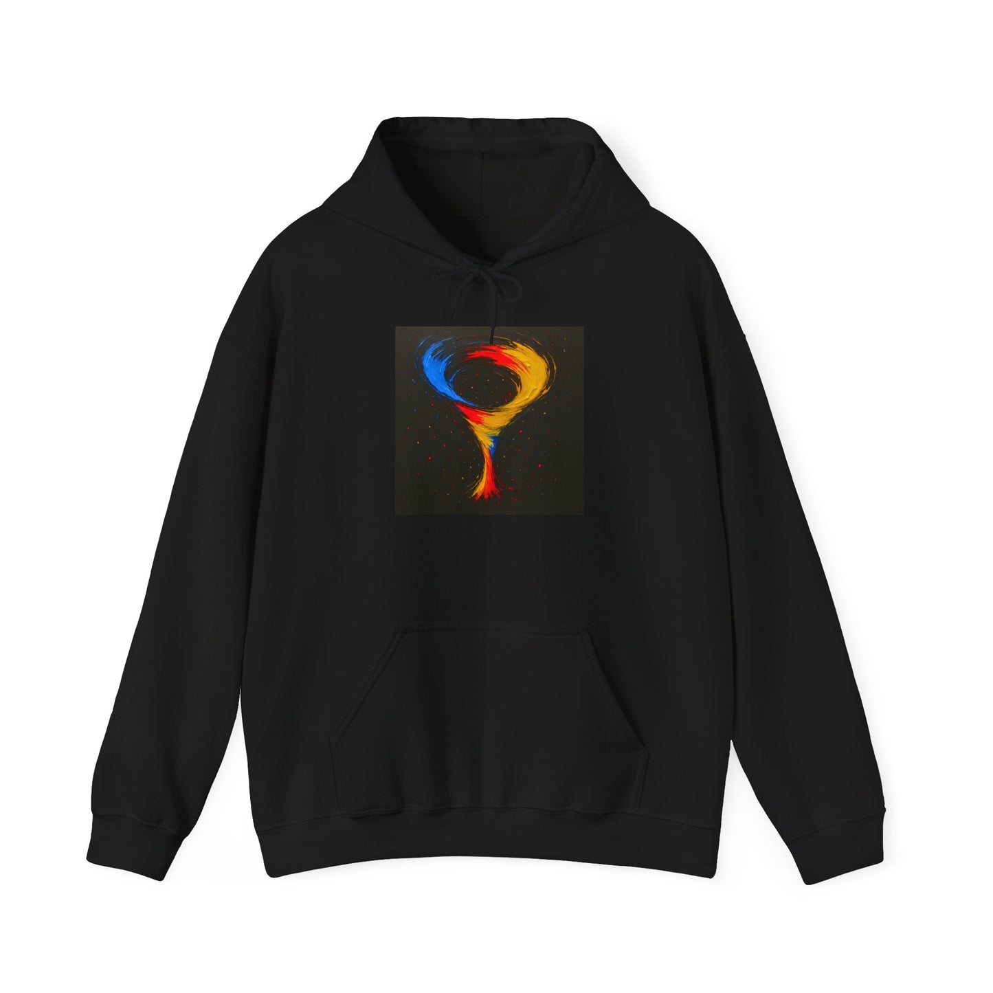 Cozy Unisex Art-Inspired Hooded Sweatshirt - cyclone Design