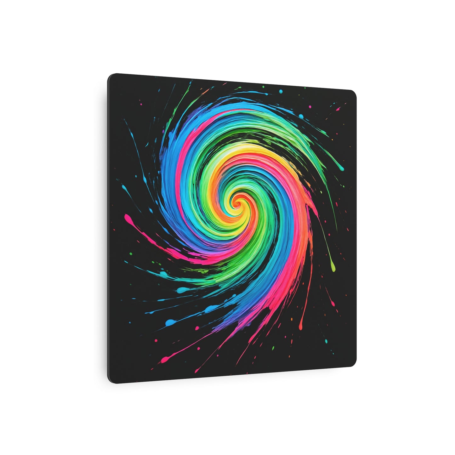 Colorful Swirl Home Decor Metal Art - Melt Design