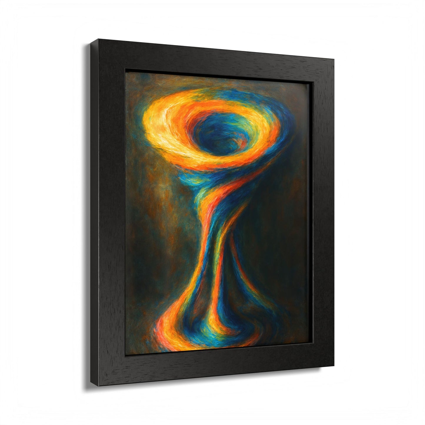 Multi-Color Wooden Framed Art Print - Cyclone Design