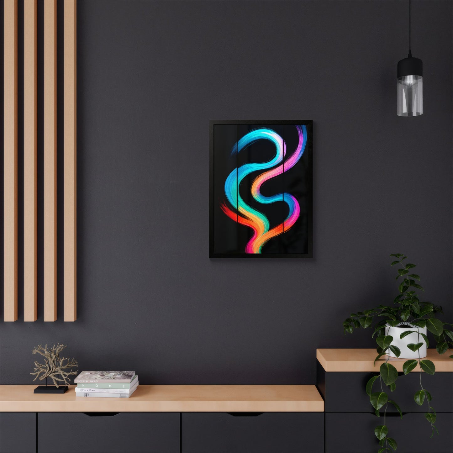 Colorful Framed Wall Art - Weave Design