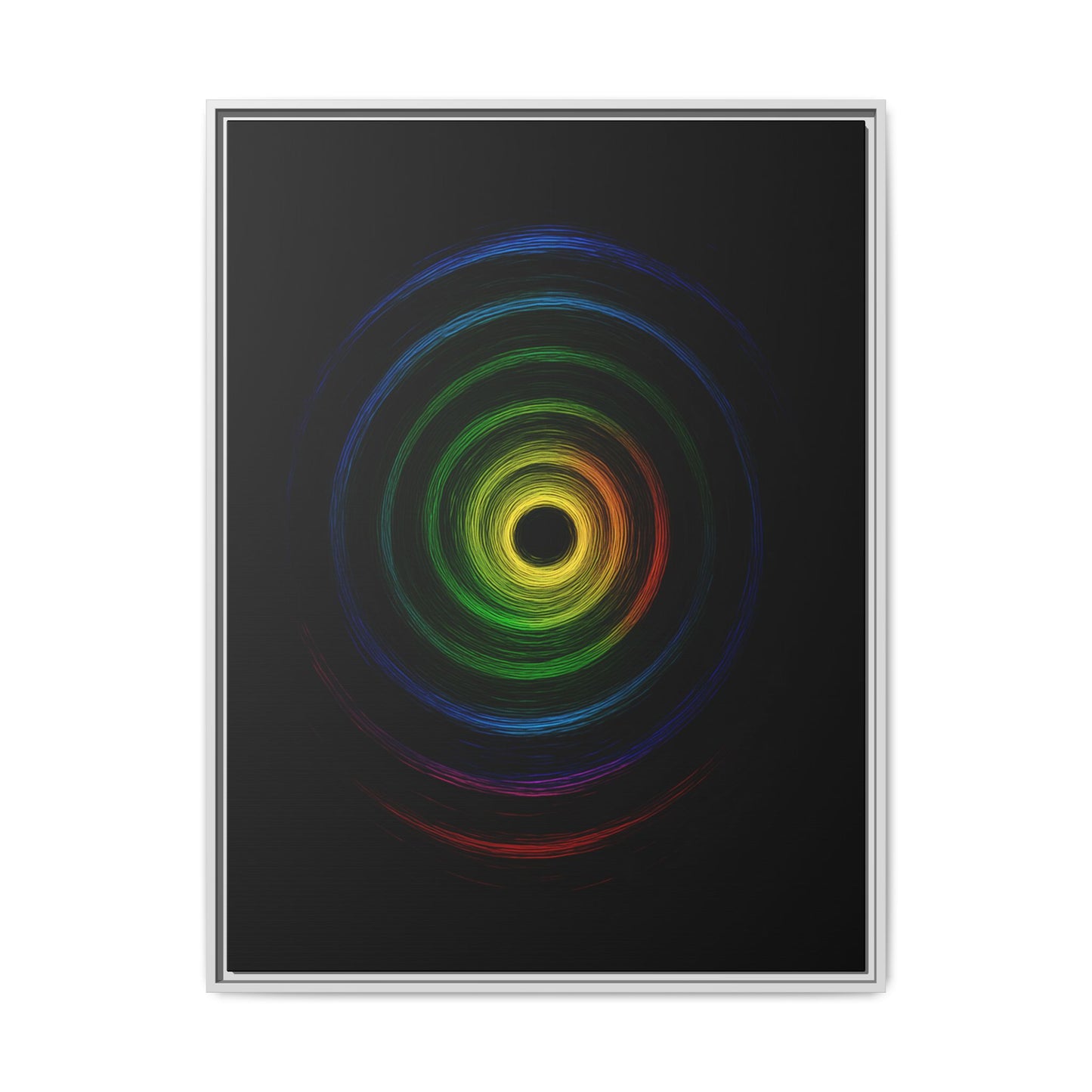 Framed Colorful Ripple Art Print - Cyclone Design