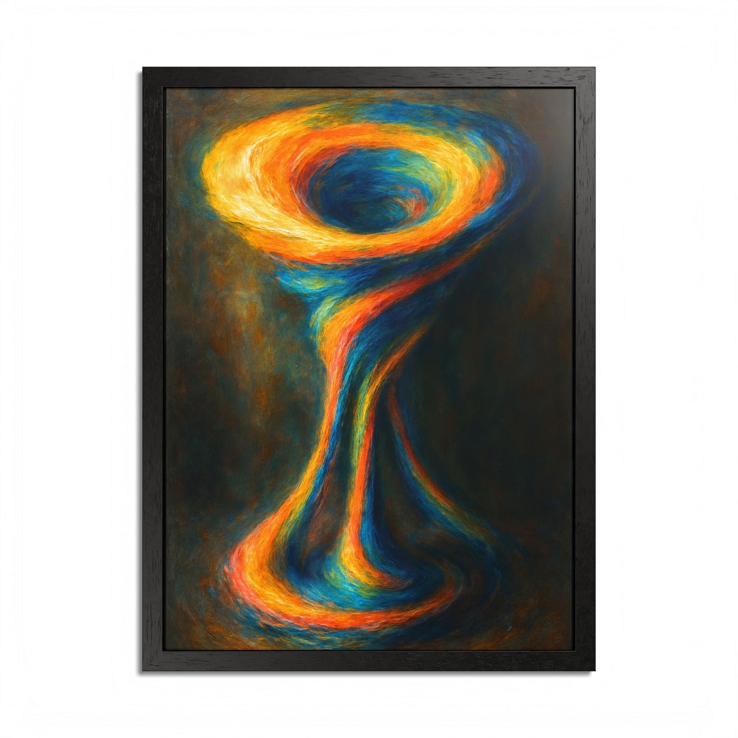 Multi-Color Wooden Framed Art Print - Cyclone Design