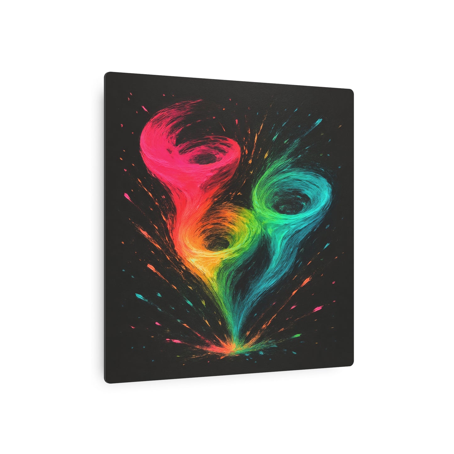 Colorful Abstract Tornado Metal Art - Cyclone Design
