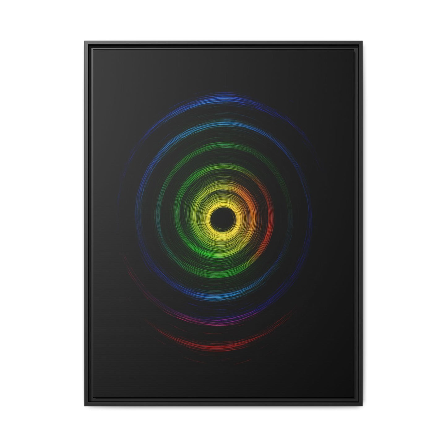 Framed Colorful Ripple Art Print - Cyclone Design