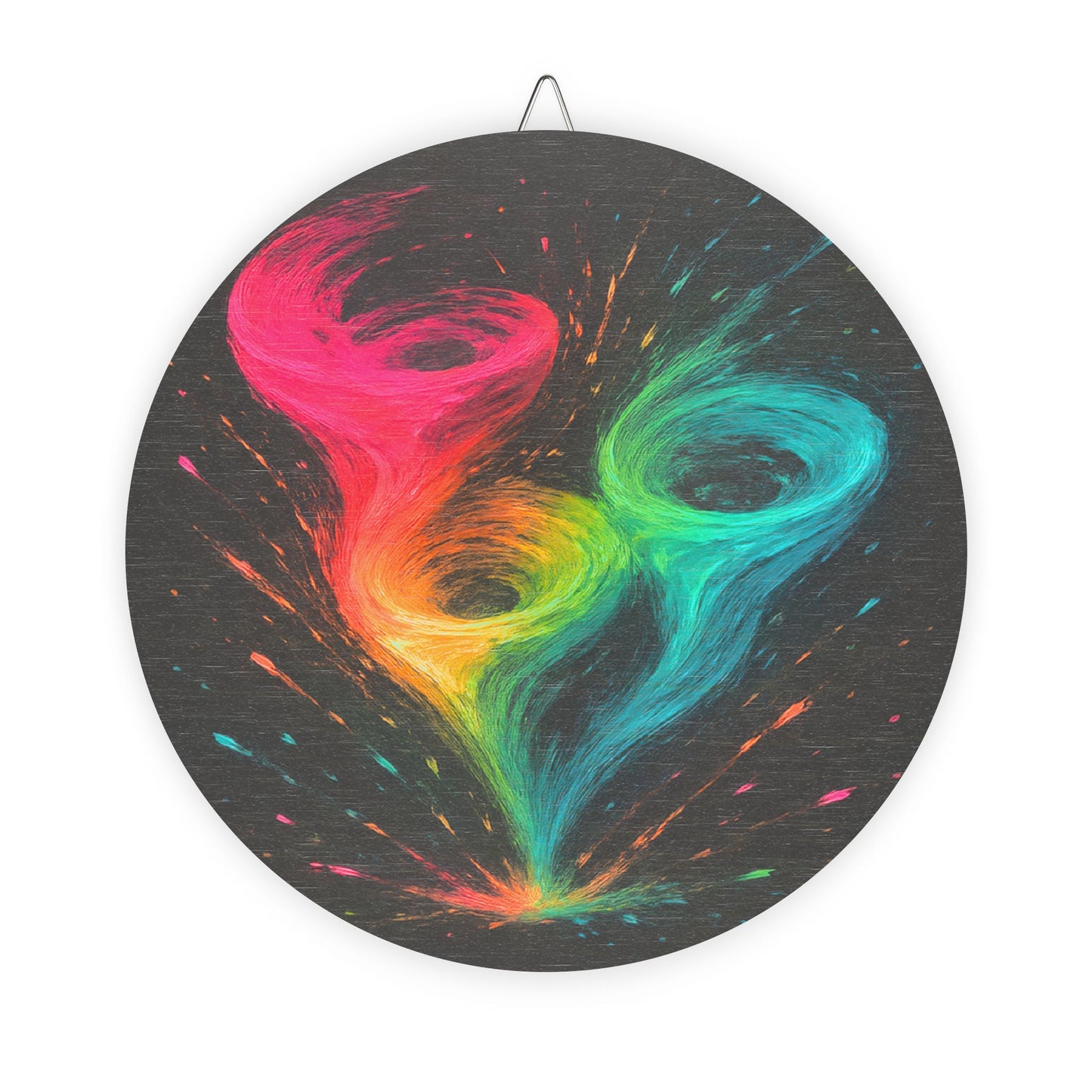 Colorful Decorative Wood Art - Cyclone Design