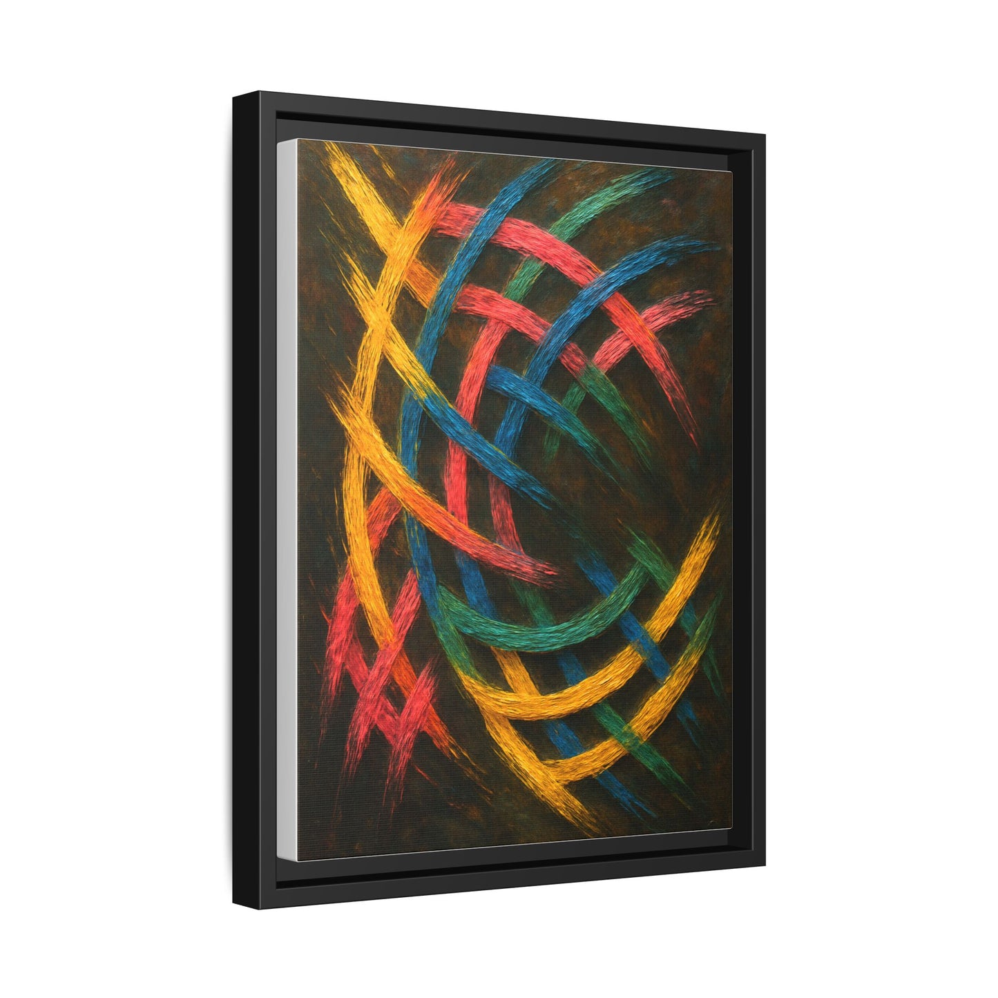 Multi-Color Wave Canvas Art - Weave Design