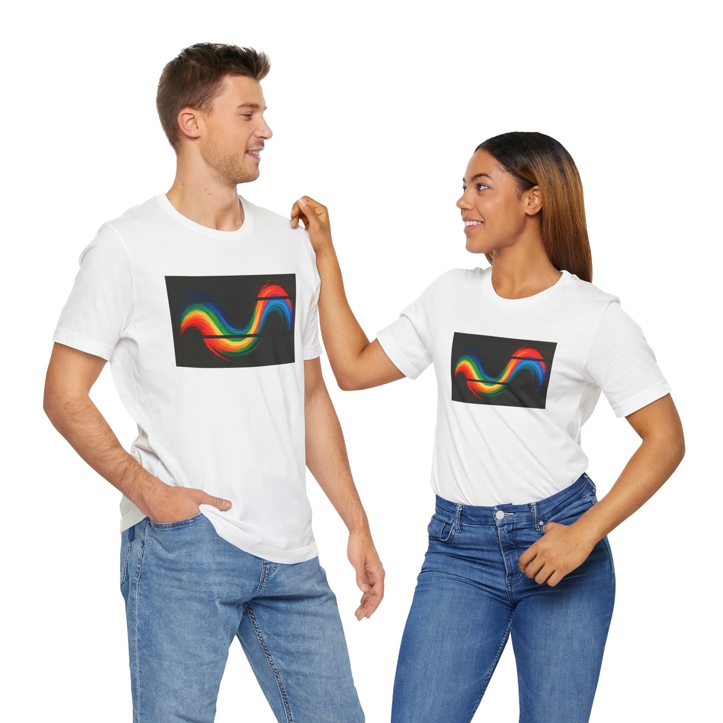 Unisex Casual Wear Short Sleeve Tee - Weave Design